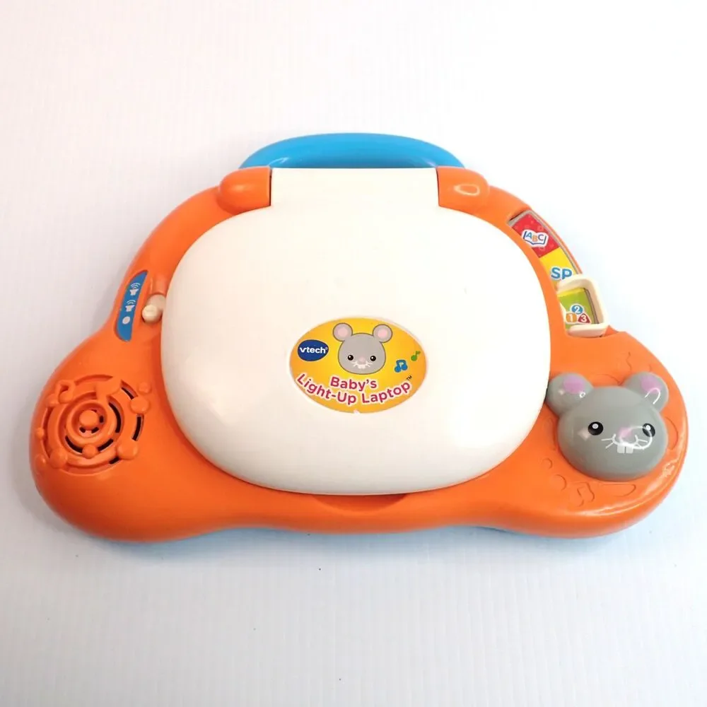 Vtech Baby's Light-Up Laptop Mouse ABCs 123s Bilingual Sp/En (DAMAGE)